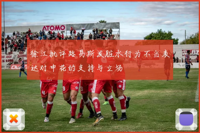 徐江批评路易斯泼脏水行为不当表达对申花的支持与立场